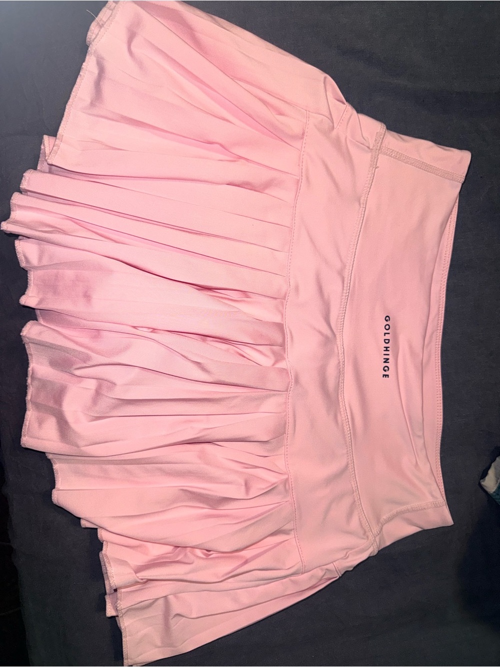 Gold hinge Pink Pleated Active Skirt